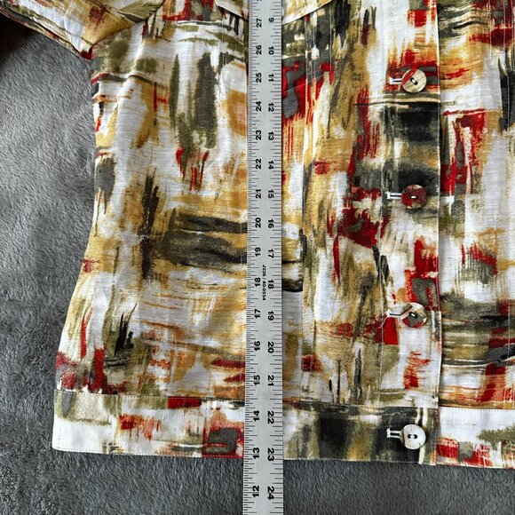 Chico's Linen Blend Jacket Women's size 2 Large 12/14 - Picture 5 of 5